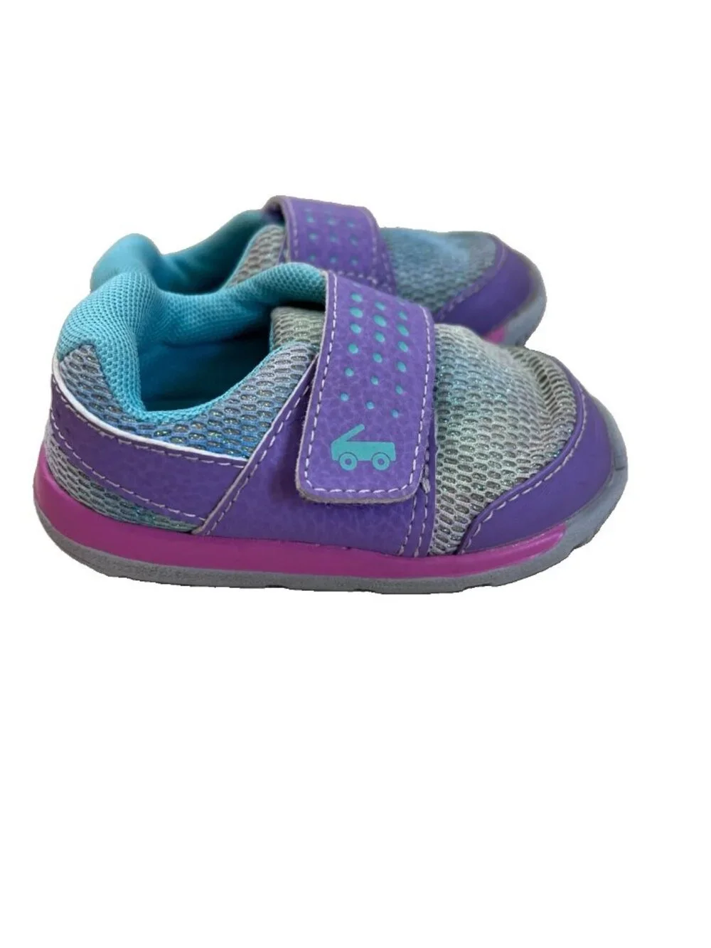 See Kai Run Ryder II FlexiRun Toddler Size 4 Purple Teal Mesh Washable Sneakers